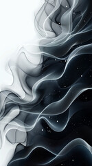 black white abstract smoke waves