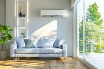 Mock-up poster frame in living room background, Scandi-Boho style, 3d render. Beautiful simple AI generated image in 4K, unique.. Beautiful simple AI generated image in 4K, unique.