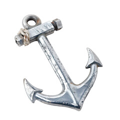 White background isolated black anchor photo with clipping path Transparent background PNG