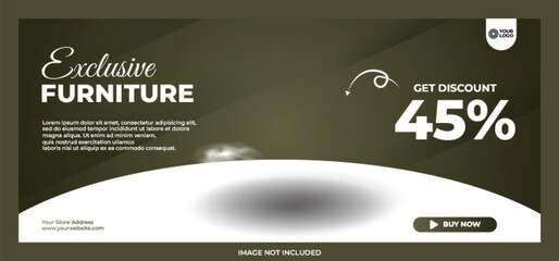 Naklejka premium Furniture sale web banner advertisement
