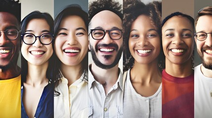 Diversity and inclusion in the business office, group of people