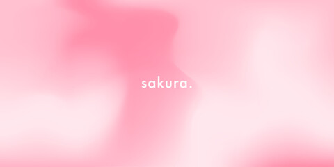 Abstract light pink sakura blossom color background. Vector simple and soft light horizontal backdrop. Blurred gentle gradient. Pastel pink smooth mesh y2k aesthetic. Minimal style. Vector texture © Mariia