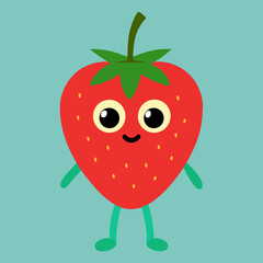 Sweet Strawberry Cartoon Vector: Playful Illustrations for Your Projects