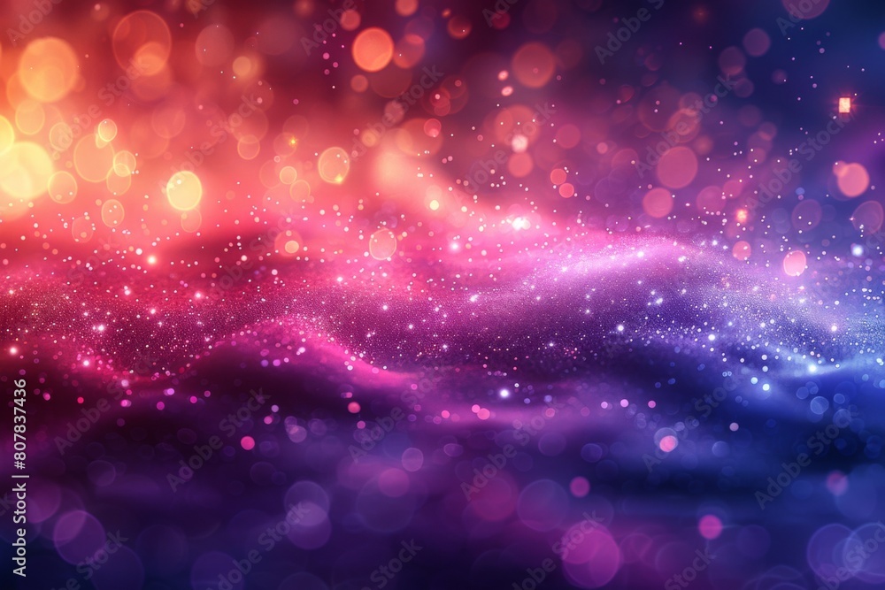 Wall mural abstract colorful background with lights and stars