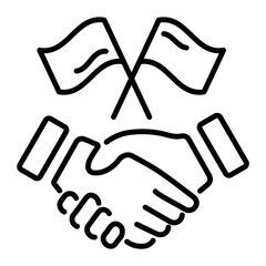 Here’s a linear icon of political alliance 