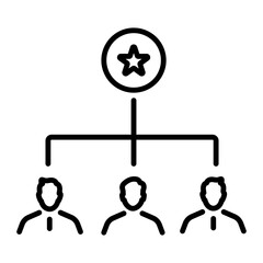 Customizable linear icon of election candidates 