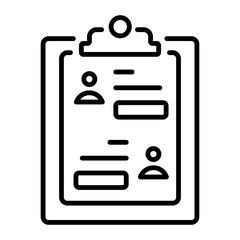 Modern line style icon of ballot paper 