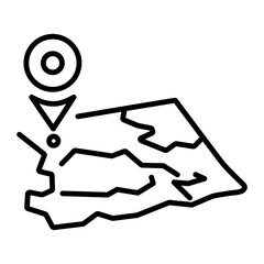Download linear icon of polling location 