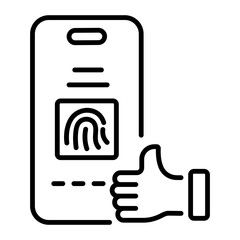 Download linear icon of voter biometric 