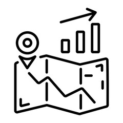 Check out linear icon of local election results 