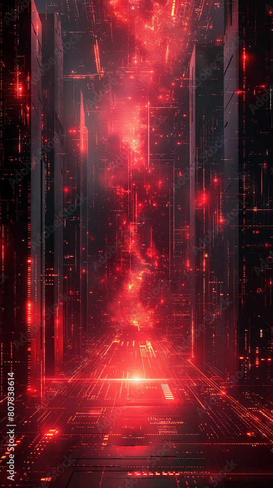 Poster abstract black and red geometric shapes game backdrop technology background