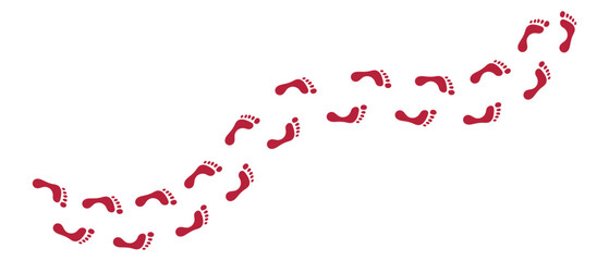 Human footprints icon white background vector design.