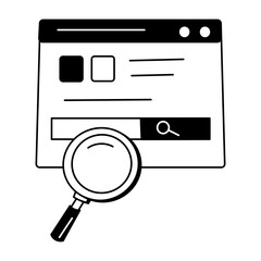 Download doodle icon of web search 