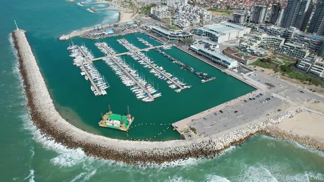 boats marine club at the city ashkelon