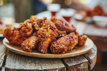 grilled chicken wings, broasted chicken