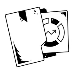 Check out doodle icon of business folder 