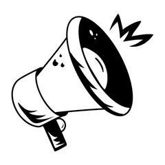 A customizable doodle icon of marketing 