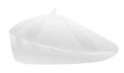 White beret hat. vector illustration