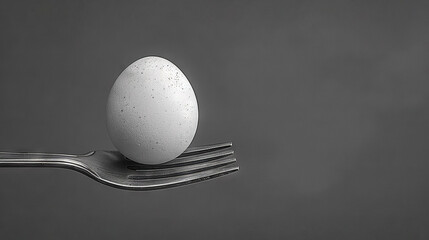   A photo of three forks with eggs on top