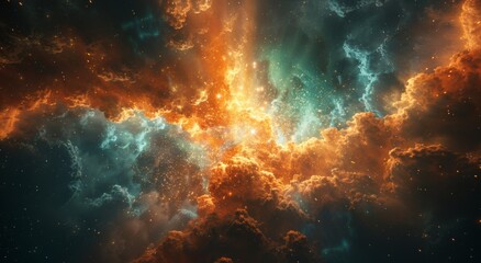 Fototapeta premium colorful nebula and galaxies in the sky.