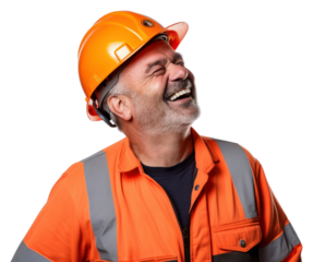 PNG Man work laughing hardhat helmet adult.