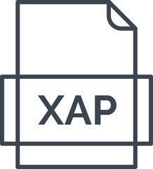 XAP  File Icon Thick outline Rounded corners