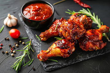 grilled chicken wings, broasted chicken
