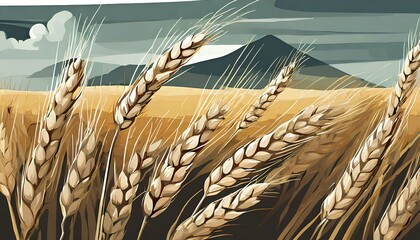 Transparent Background of Wheat Field