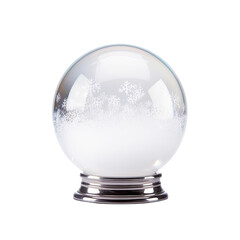 Empty Crystal Ball snow globe isolated on transparent background.