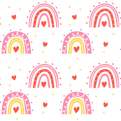 Baby cute pattern for wallpapers, cute seamless rainbow pattern