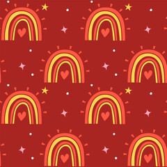 Baby cute pattern for wallpapers, cute seamless rainbow pattern