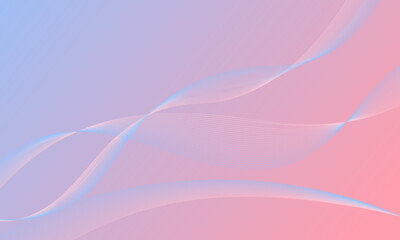 pink blue lines wave curve with gradient abstract background