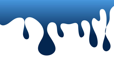 Drip border. Dripping liquid. Flow of paint. Flowing paint, stains. Hand drawn vector illustration.