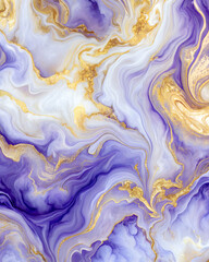 Obraz premium Vertical Marble abstract background texture with purple and gold veining with natural marble swirls in luxurious style, AI generated.