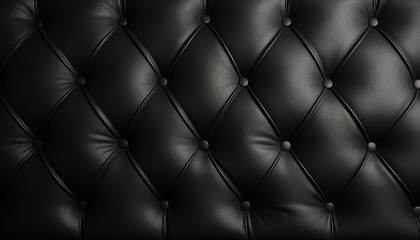 Black leather upholstery on the headboard or sofa