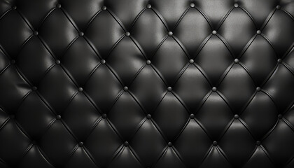 Black leather upholstery on the headboard or sofa