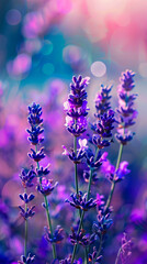 Lavender flowers in the sunlight.