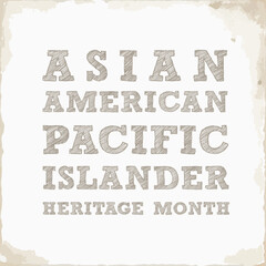 May is Asian American and Pacific Islander Heritage Month template. Celebrates the culture, traditions and history in the United States.