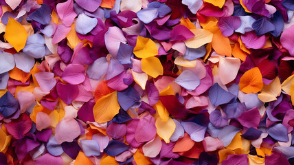 Colorful bright background of flower petals