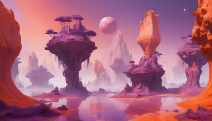 A surreal dreamscape with floating islands and sur upscaled 8