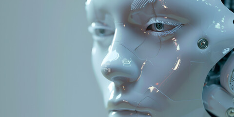3d rendering of a female robot or cyborg with artificial intelligence , Revealing Cybernetics Unmasking the Intricate Machinery Beneath Synthetic Skin