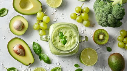 Fresh Green Smoothie Ingredients
