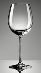 A wine glass with a reflection on the surface.