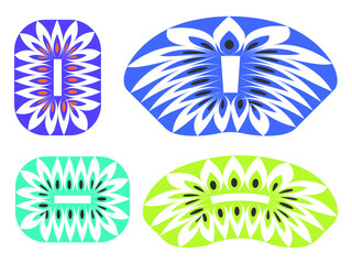 Modern Geometric vector illustration wrap effects design 