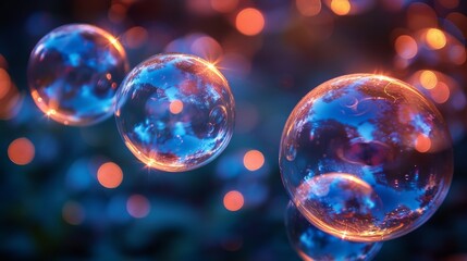 Soap bubbles gracefully float in the air in this stock video, creating a whimsical and playful atmosphere