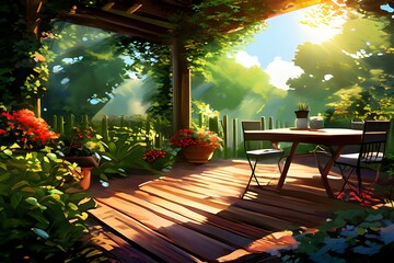 Obraz premium A serene beach with crystal clear blue water, white sand, and palm trees swaying in the breeze.