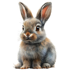 bunny rabbit spring, watercolor -generative AI
