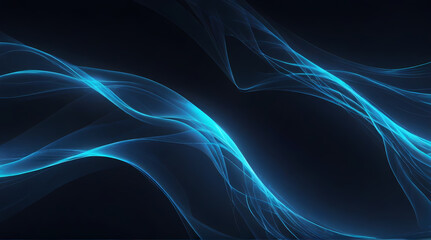 Abstract Blue Light Wave Background Design
