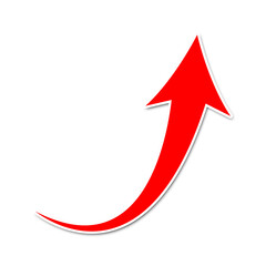 red arrow isolated on white