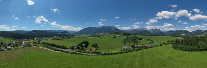 Panorama mit Blick auf den Reiting, Steiermark